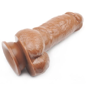 6.3 Inches Brown Color Realistic Dildo with Balls.