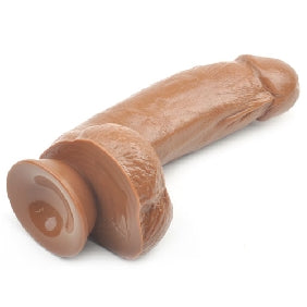 6.9 Inches Brown Color Realistic Dildo with Balls