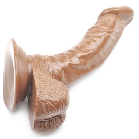 6.5 Inches Brown Color Realistic Dildo with Balls.