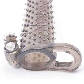 Black Color Vibrating Penis Sleeve with Stings