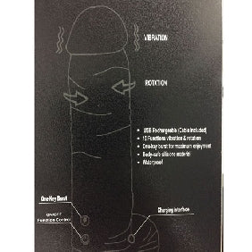 10 Functions Silicone Rechargeable Vibrating and Rotating Brown Realistic Dildo