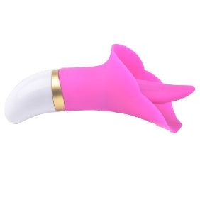 12-Speed Pink Color Rechargeable Silicone Vibrating Tongue