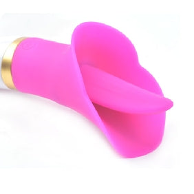 12-Speed Pink Color Rechargeable Silicone Vibrating Tongue