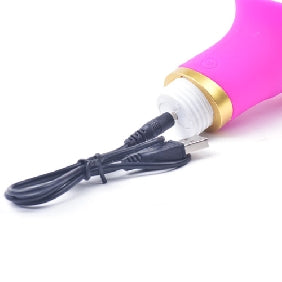 12-Speed Pink Color Rechargeable Silicone Vibrating Tongue