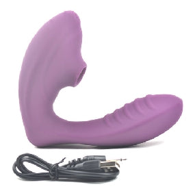 Dark Purple Color 10 Speeds Clitoral Sucking Stimulator and G-Spot Vibrator