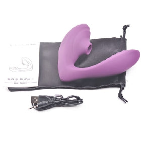Dark Purple Color 10 Speeds Clitoral Sucking Stimulator and G-Spot Vibrator