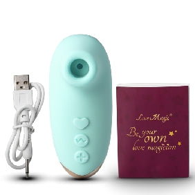 Green Color 10 Speeds Silicone Clitoral Sucking Stimulator