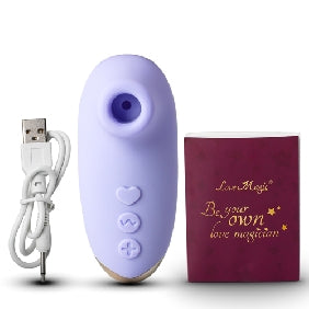 Blue Color 10 Speeds Silicone Clitoral Sucking Stimulator