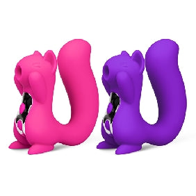 10 Speeds Purple Color Silicone Squirrel Clitoral Sucking Massager