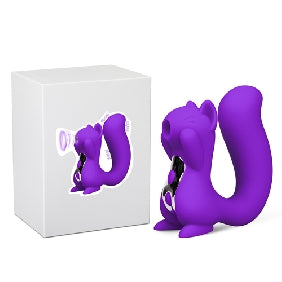 10 Speeds Purple Color Silicone Squirrel Clitoral Sucking Massager