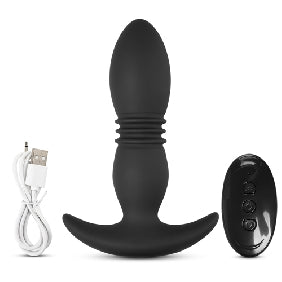 8 Speeds Remote Control Vibrating Anal Vibrator with Thrusting Function