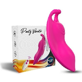 Remote Control 9-Speed Rose Red Color Silicone Vibrator for Panties with Magnetic Clip, medical grade silicone. Phthalate & Latex free.