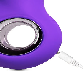 12-Speed Blue Color Silicone G-Spot Vibrator with Wiggling Function.