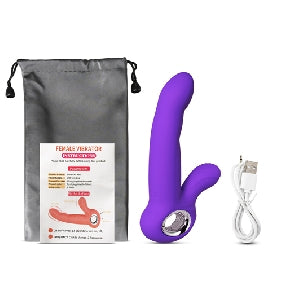 12-Speed Blue Color Silicone G-Spot Vibrator with Wiggling Function.