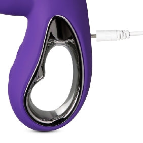12-Speed Purple Color Silicone Rabbit Vibrator with Wiggling Function.