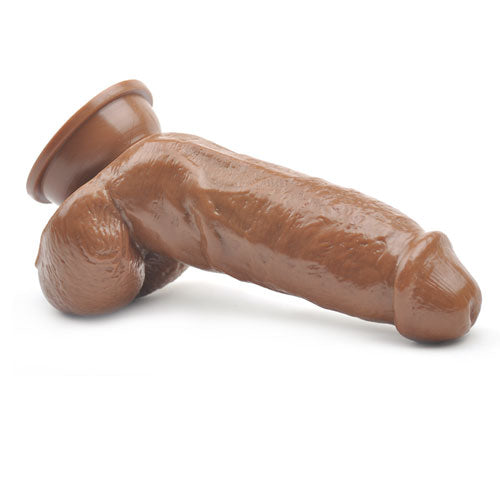 6.3 Inches Brown Color Realistic Dildo with Balls.