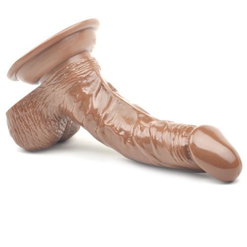6.5 Inches Brown Color Realistic Dildo with Balls.