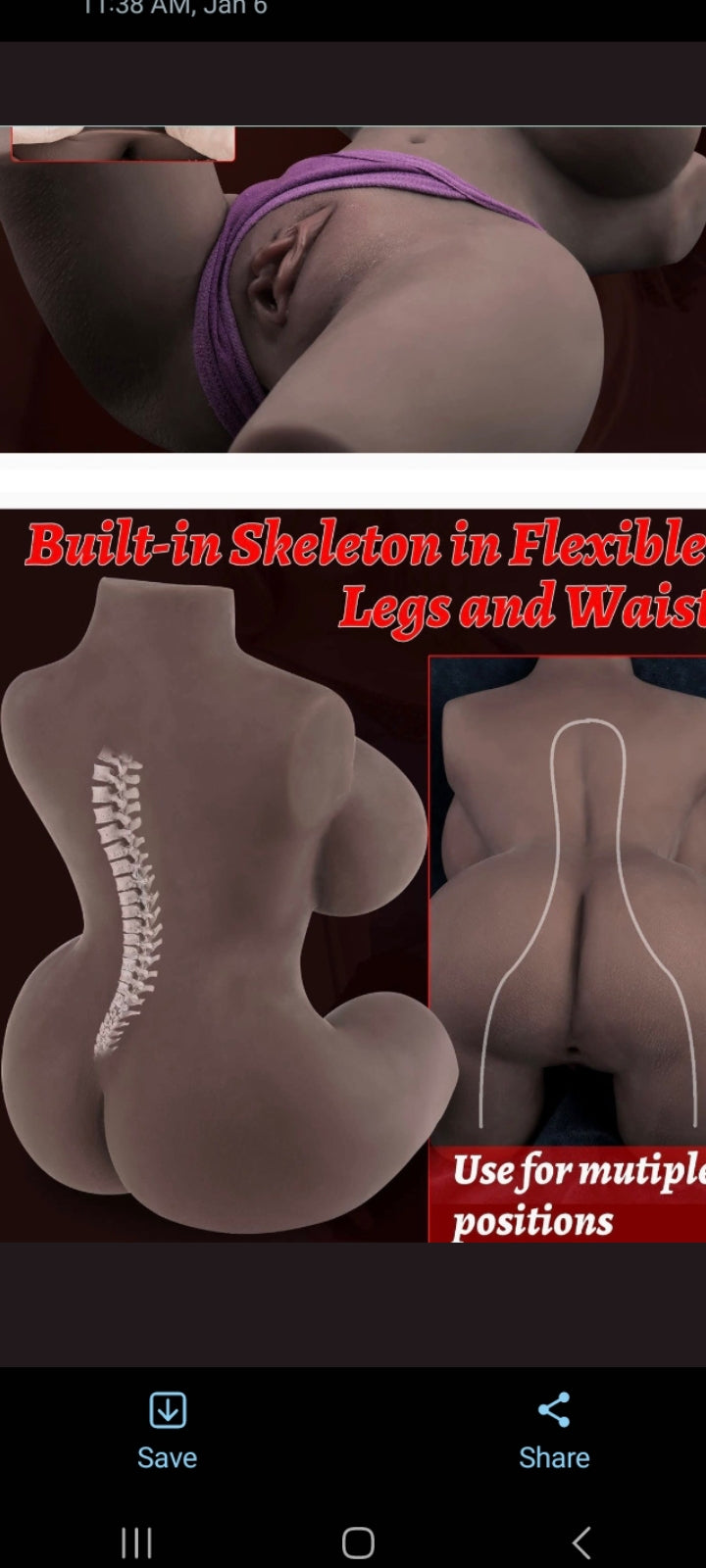 3 Way Realistic Sex Torso