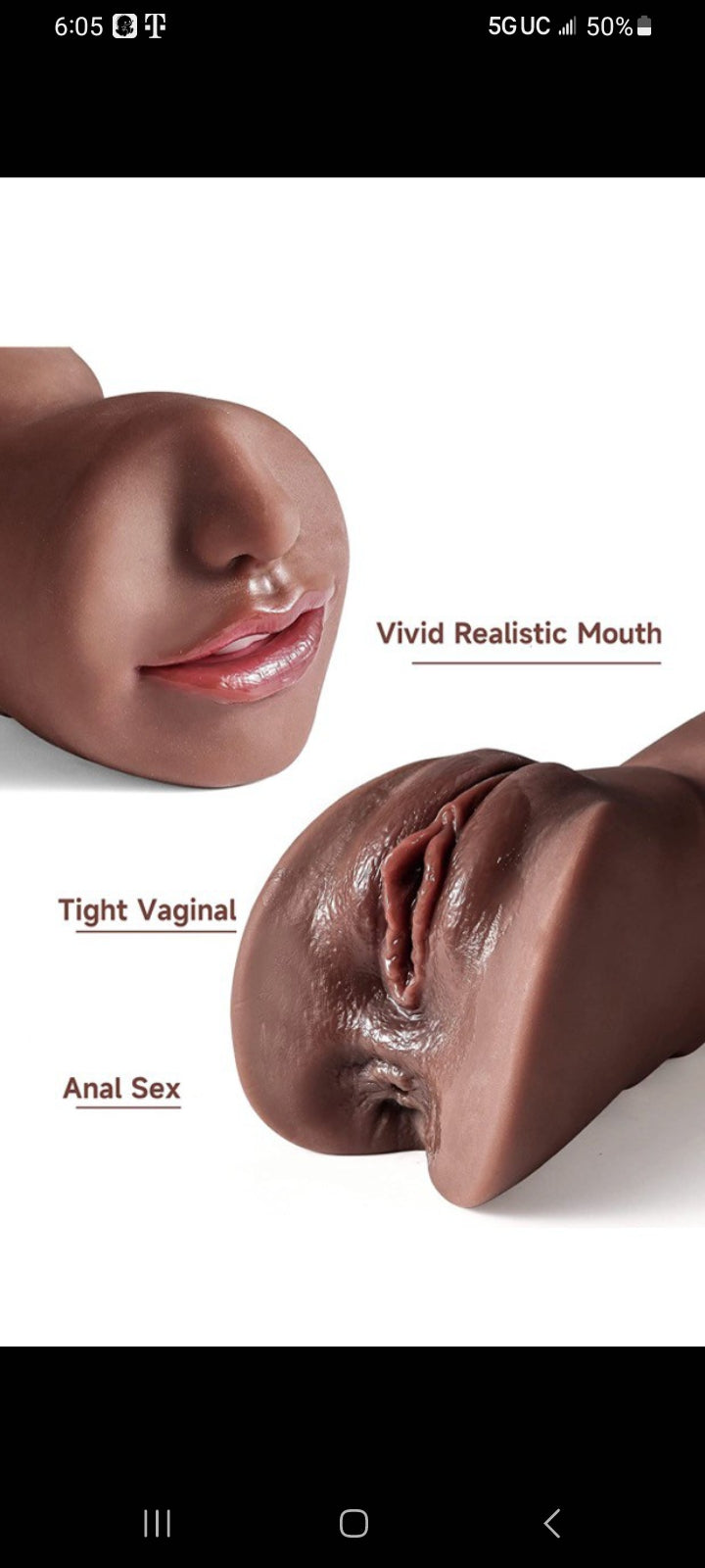 Hot 3 in 1 Male Masturbator Pocket Puss Mouth Anal Sex Toy for Men