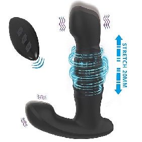7 Speeds Remote Control Vibrating Anal Vibrator Prostate Massager with Thrusting Function