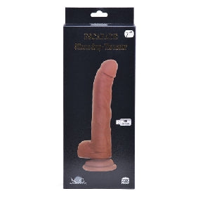 10 Functions Silicone Rechargeable G-Spot Vibrating and Rotating Brown Realistic Dildo