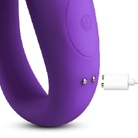 10 Speeds Purple Remote Control Rechargeable Clitoral and Couple Vibrator with Sucking Function