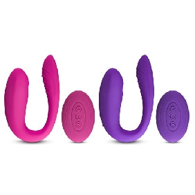 10 Speeds Purple Remote Control Rechargeable Clitoral and Couple Vibrator with Sucking Function