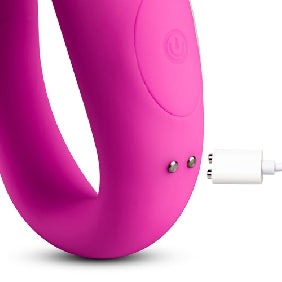 10 Speeds Pink Remote Control Rechargeable Clitoral and Couple Vibrator with Sucking Function