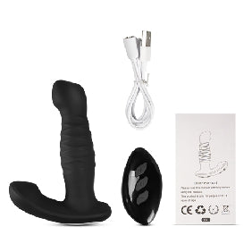 7 Speeds Remote Control Vibrating Anal Vibrator Prostate Massager with Thrusting Function