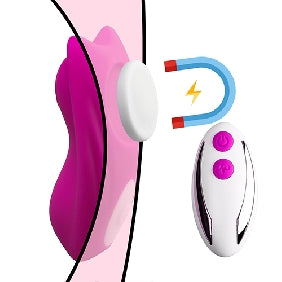 Remote Control 9-Speed PurpleColor Silicone Vibrator with Magnet ( Stick on Underwear )